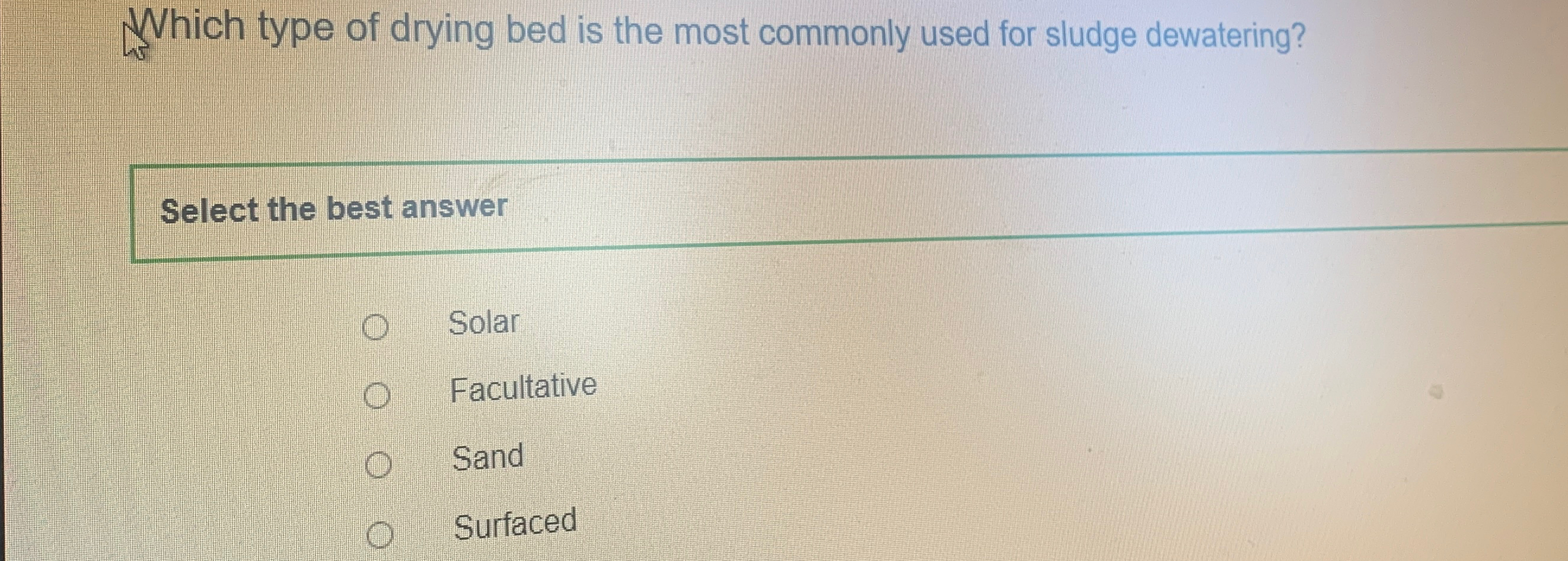 Which type of drying bed is the most commonly
