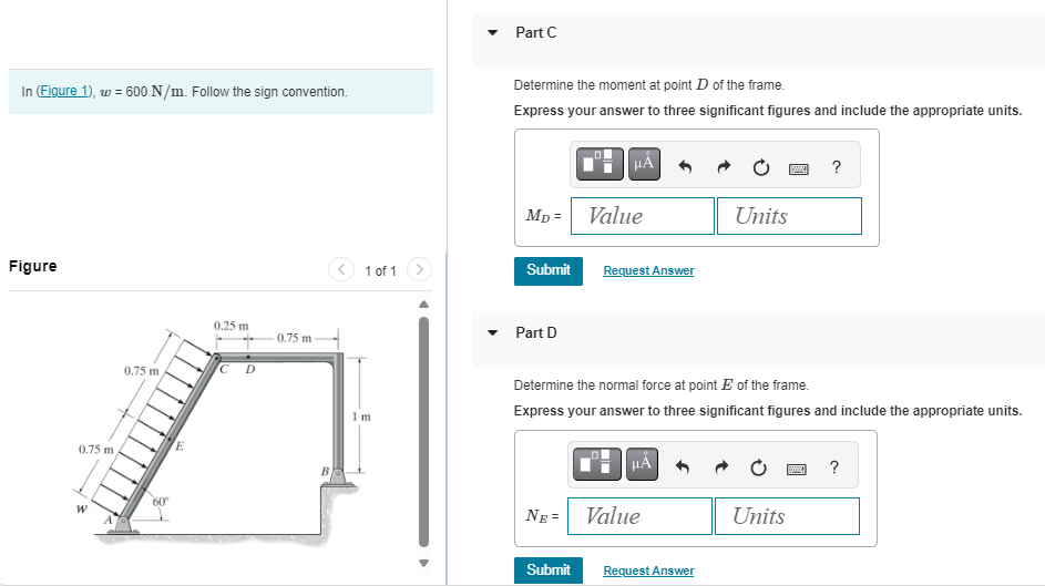 Give me an example of Part C In ( Figure 1 ) , w