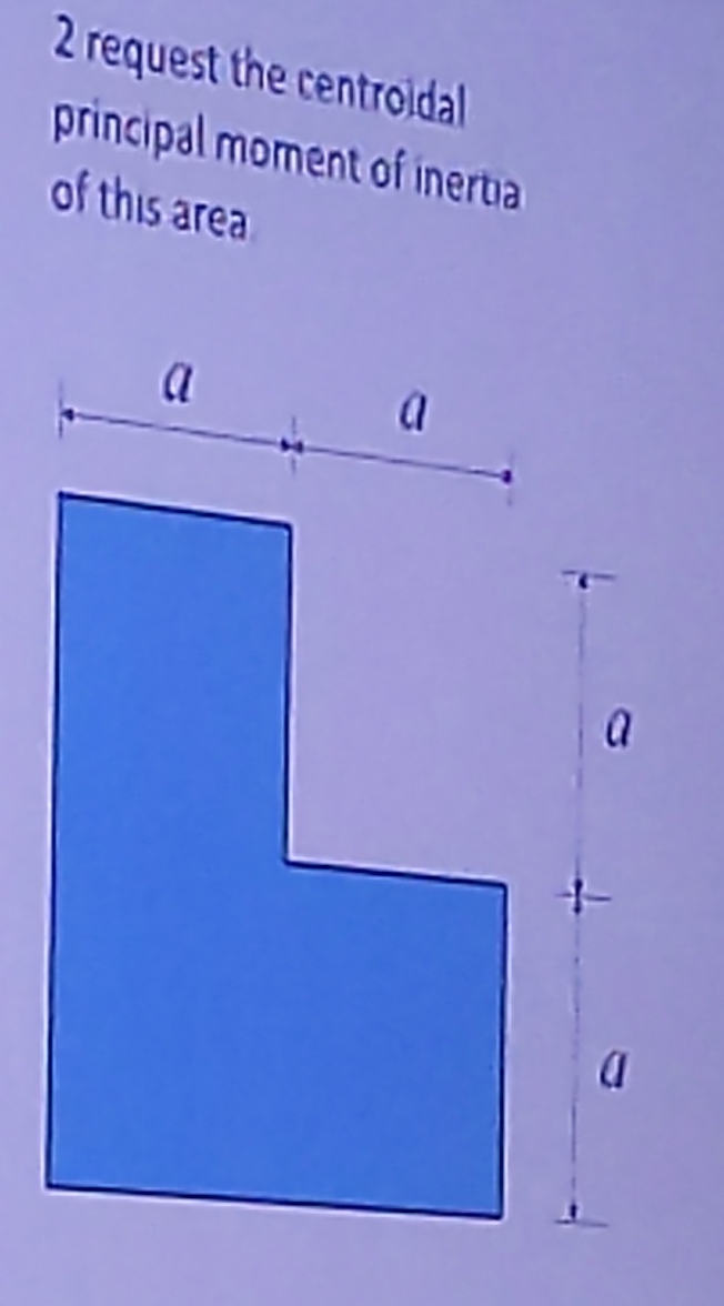 2 request the centroidal principal moment of