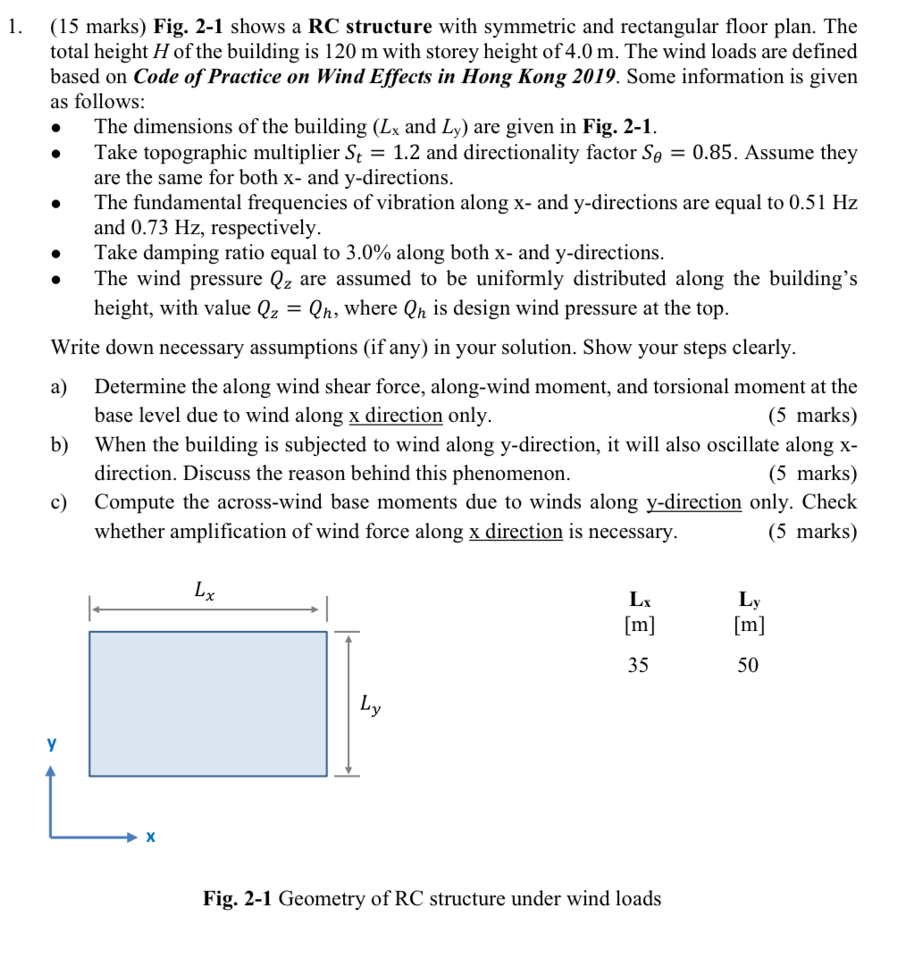 ( 1 5 marks ) Fig. 2 - 1 shows a RC structure