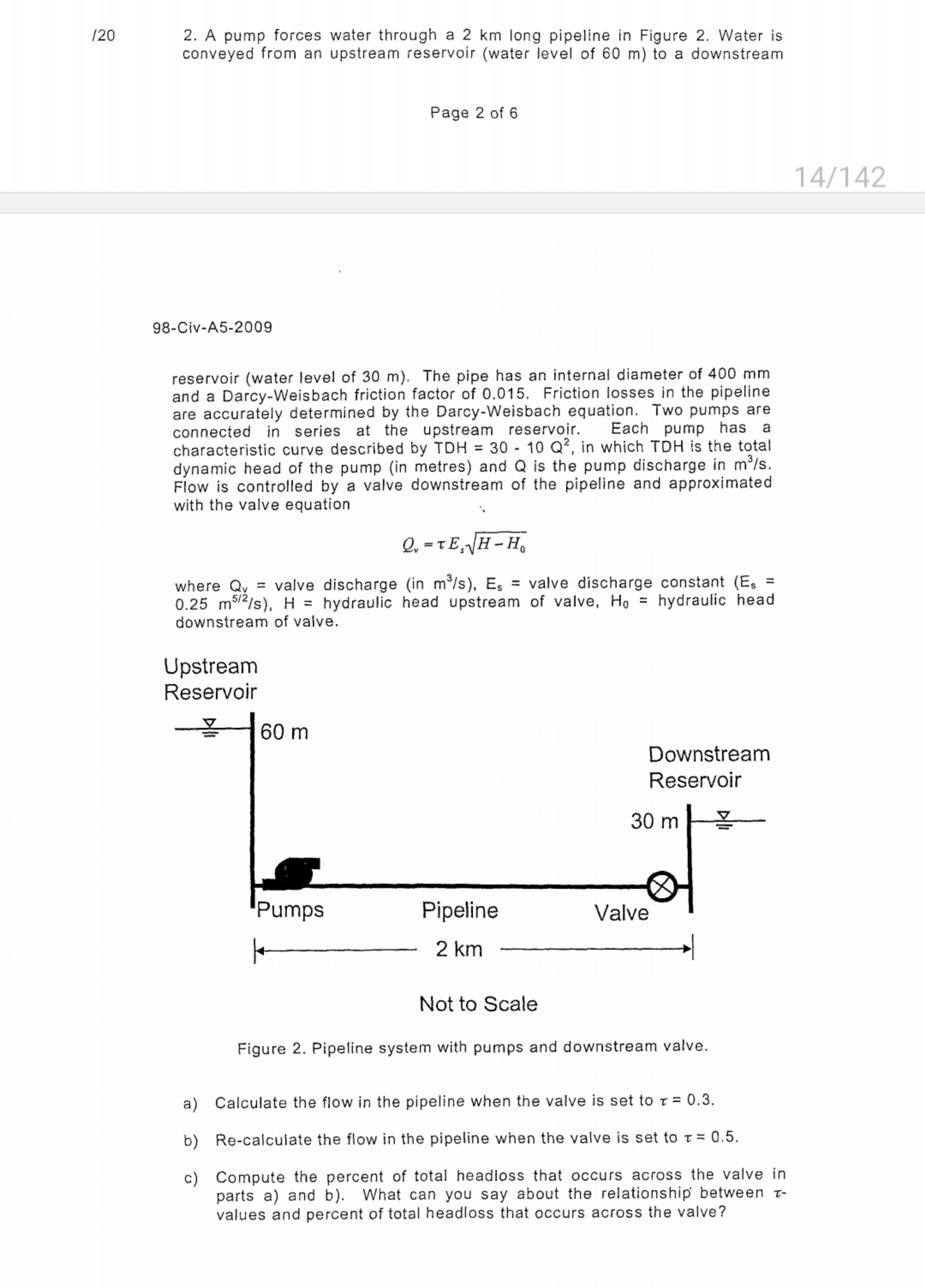 9 8 - Civ - A 5 - 2 0 0 9 reservoir ( water level