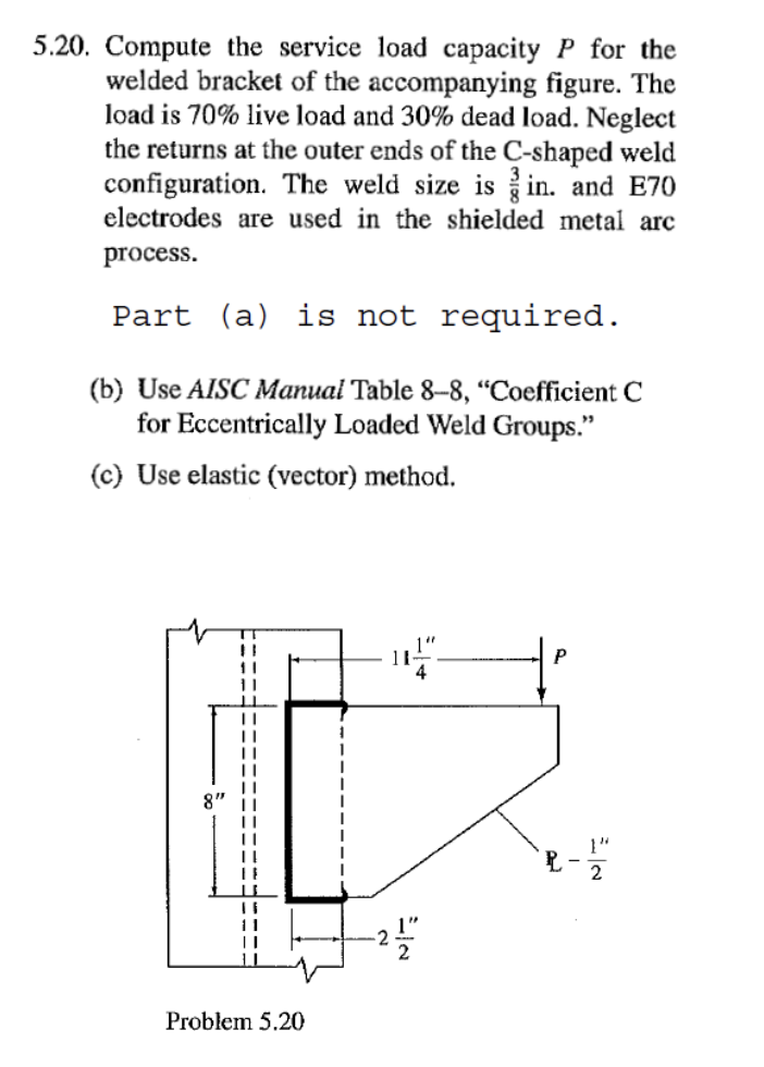 5 . 2 0 . Compute the service load capacity P for