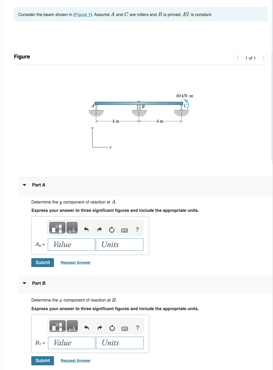 Consider the beam shown in ( Figure 1 ) . Assume