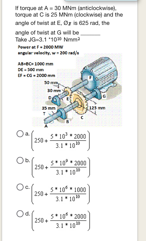 If torque at A = 3 0 M N m ( anticlockwise ) ,