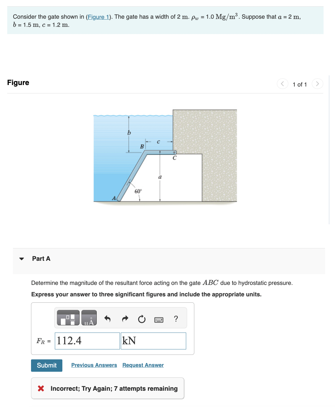 Figure Part A Determine the magnitude of the