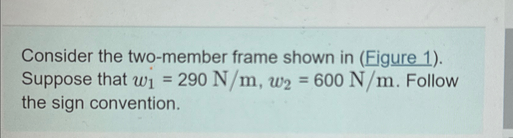 Consider the two - member frame shown in ( Figure