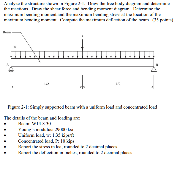 Analyze the structure shown in Figure 2 - 1 .