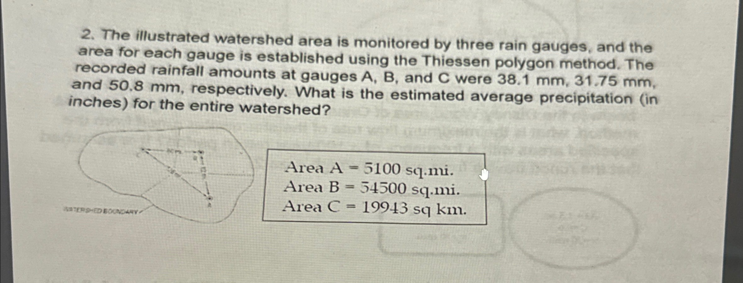 The illustrated watershed area is monitored by