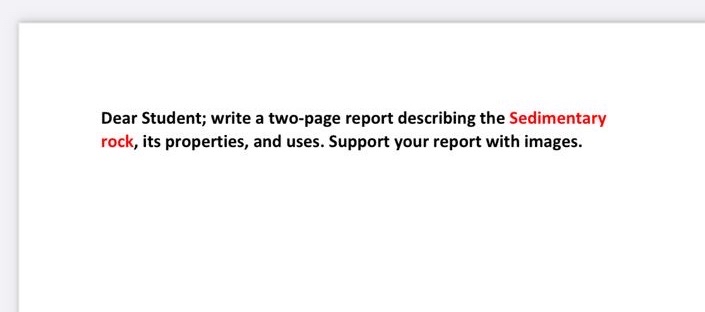 Dear Student; write a two - page report
