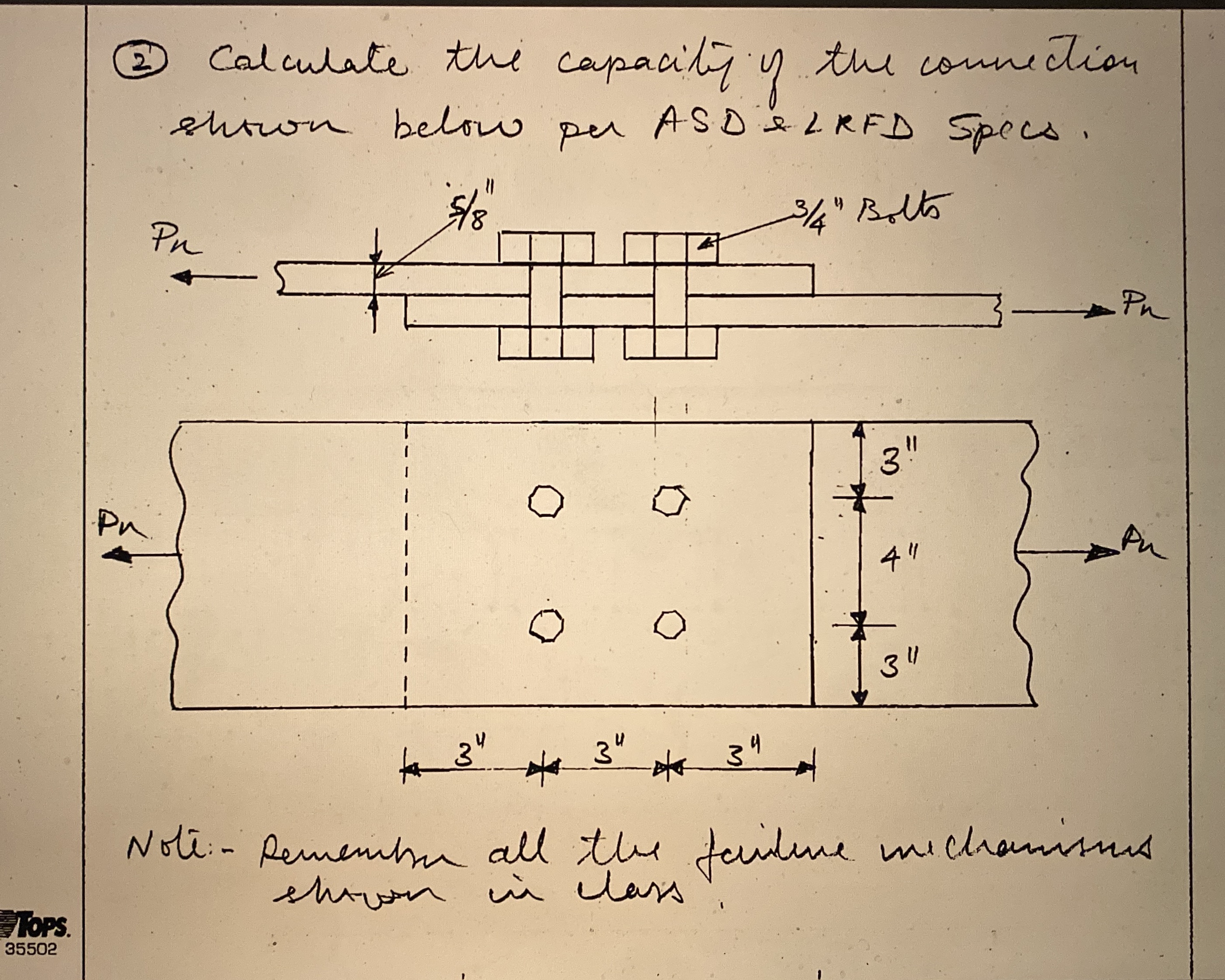 ( 2 ) Calculate the capacity of the connection