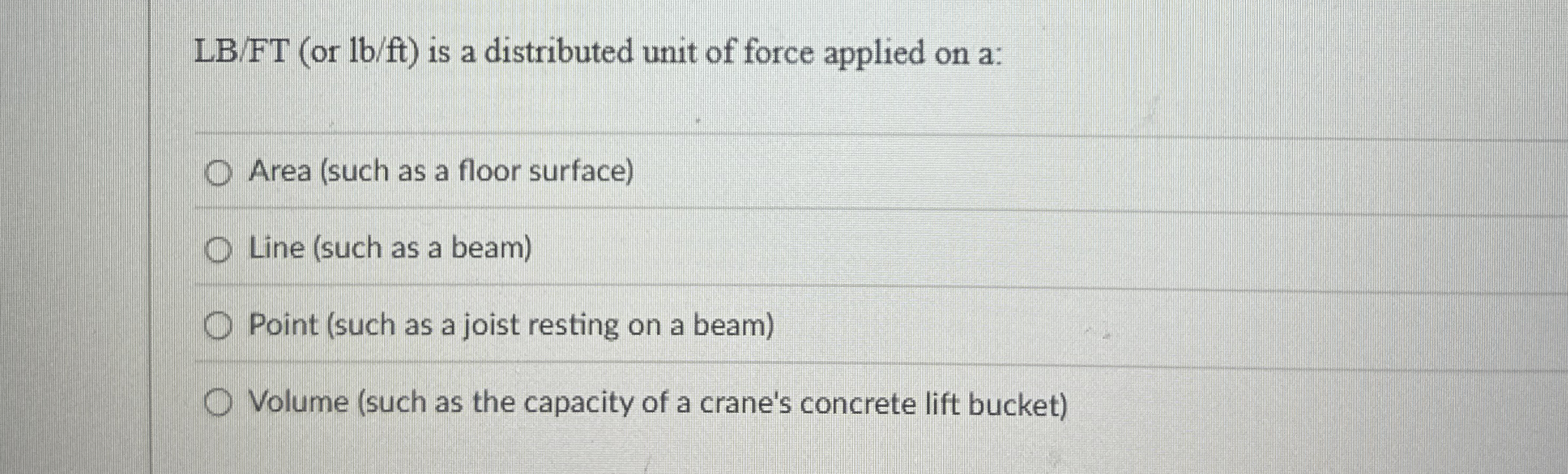 or l b f t ) is a distributed unit of force