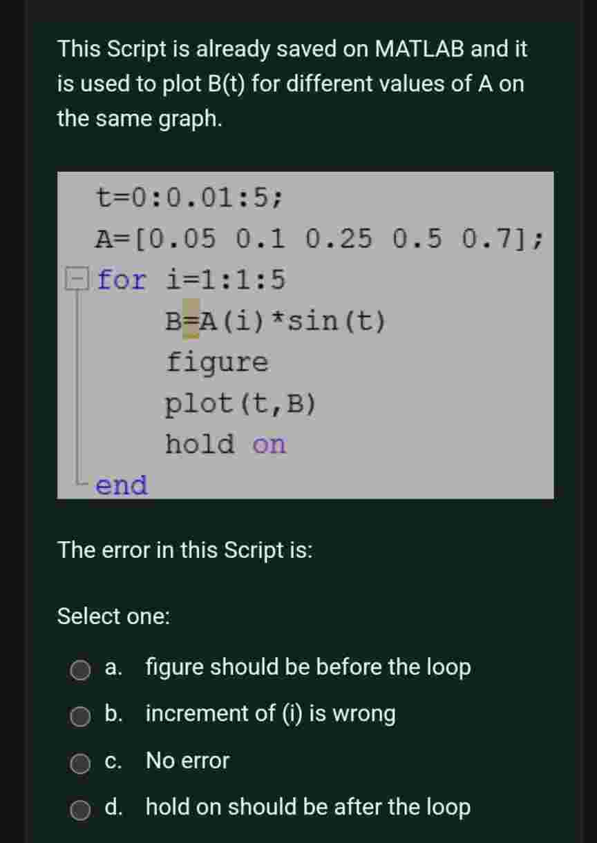 This Script is already saved on MATLAB and it is
