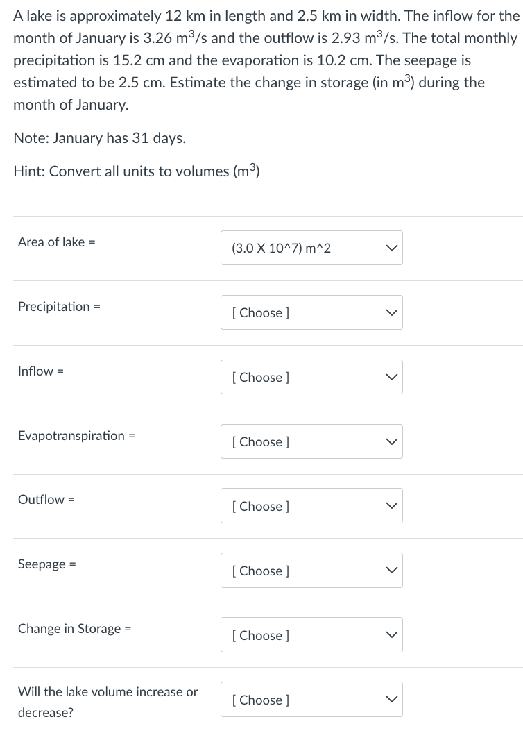 A lake is approximately 1 2 km in length and 2 .
