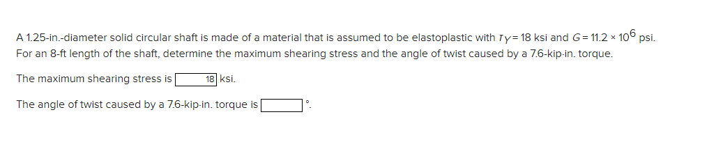 A 1 . 2 5 - in . - diameter solid circular shaft