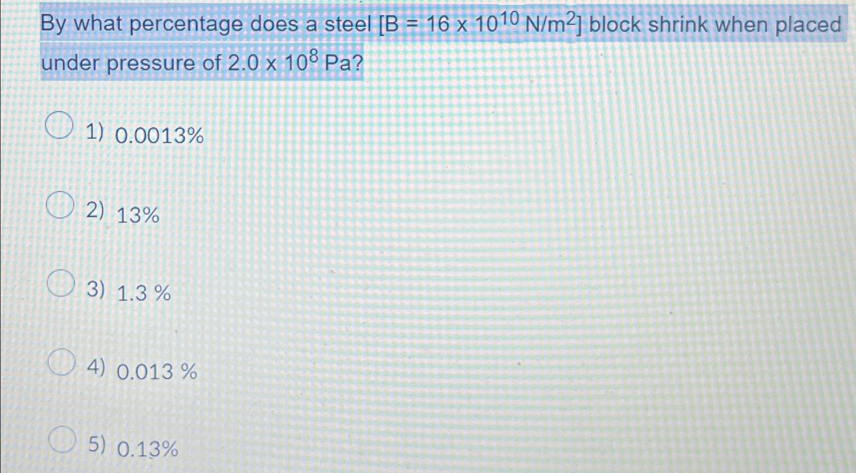 By what percentage does a steel B = 1 6 1 0 1 0 N