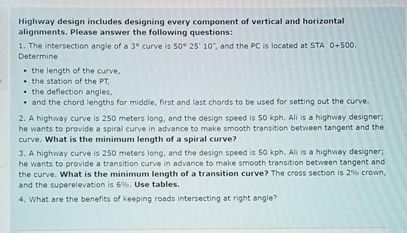 Highway design includes designing every component