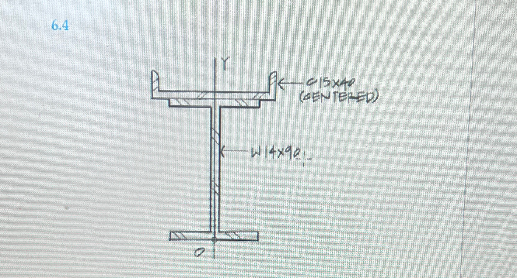 Find the centroid of the following cross -