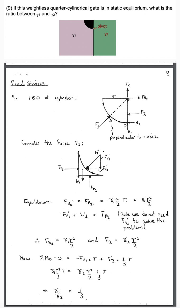 Horizontal Equilibrium and Moment Calculation: