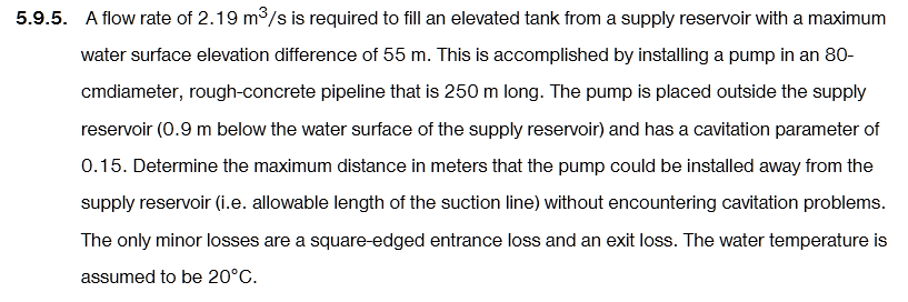 Applied Hydraulics # 5 . 9 . 5 . A flow rate of 2