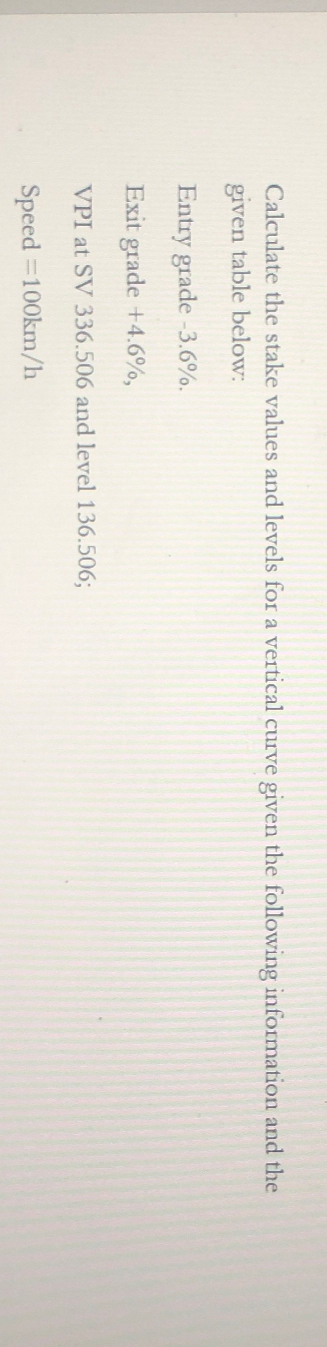 Calculate the stake values and levels for a