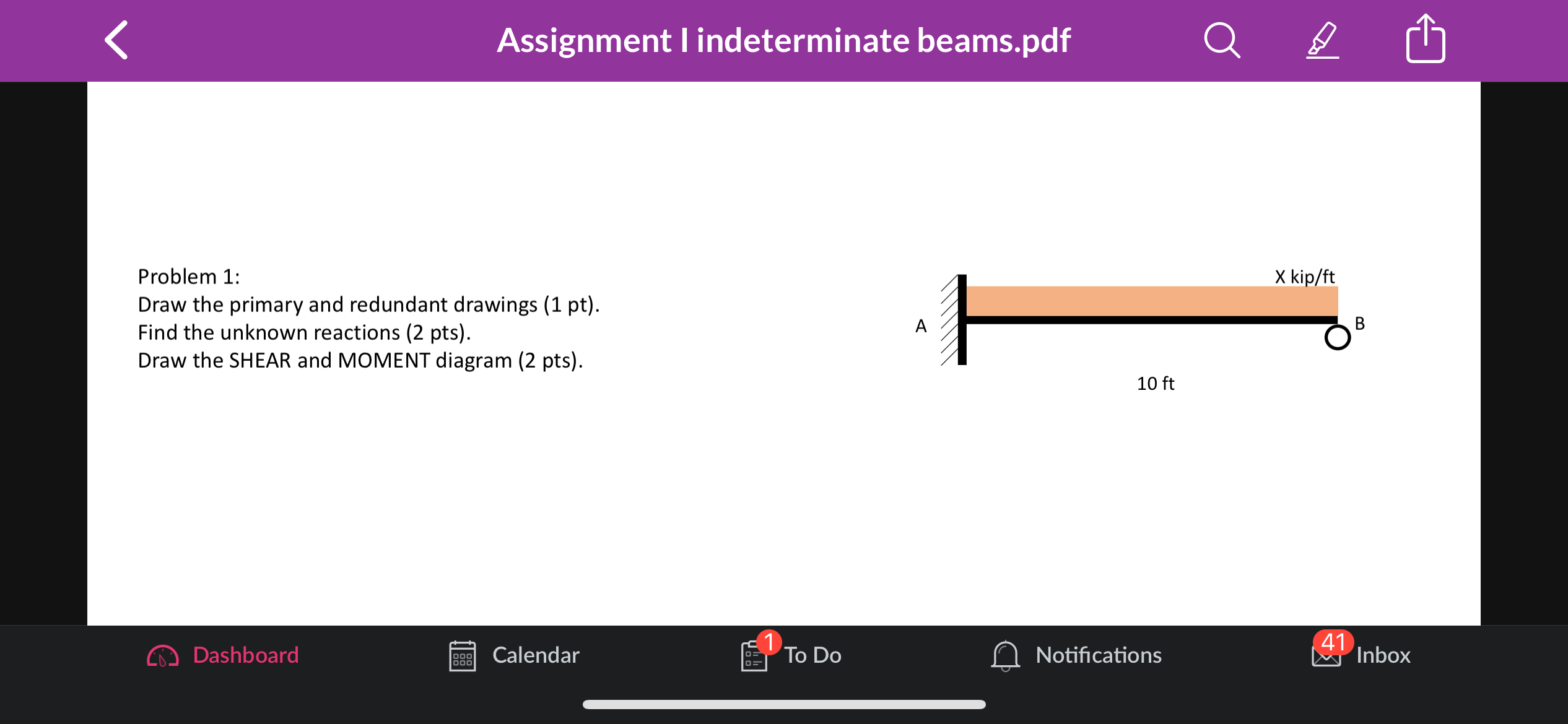 draw the preliminary drawings for a beam with a