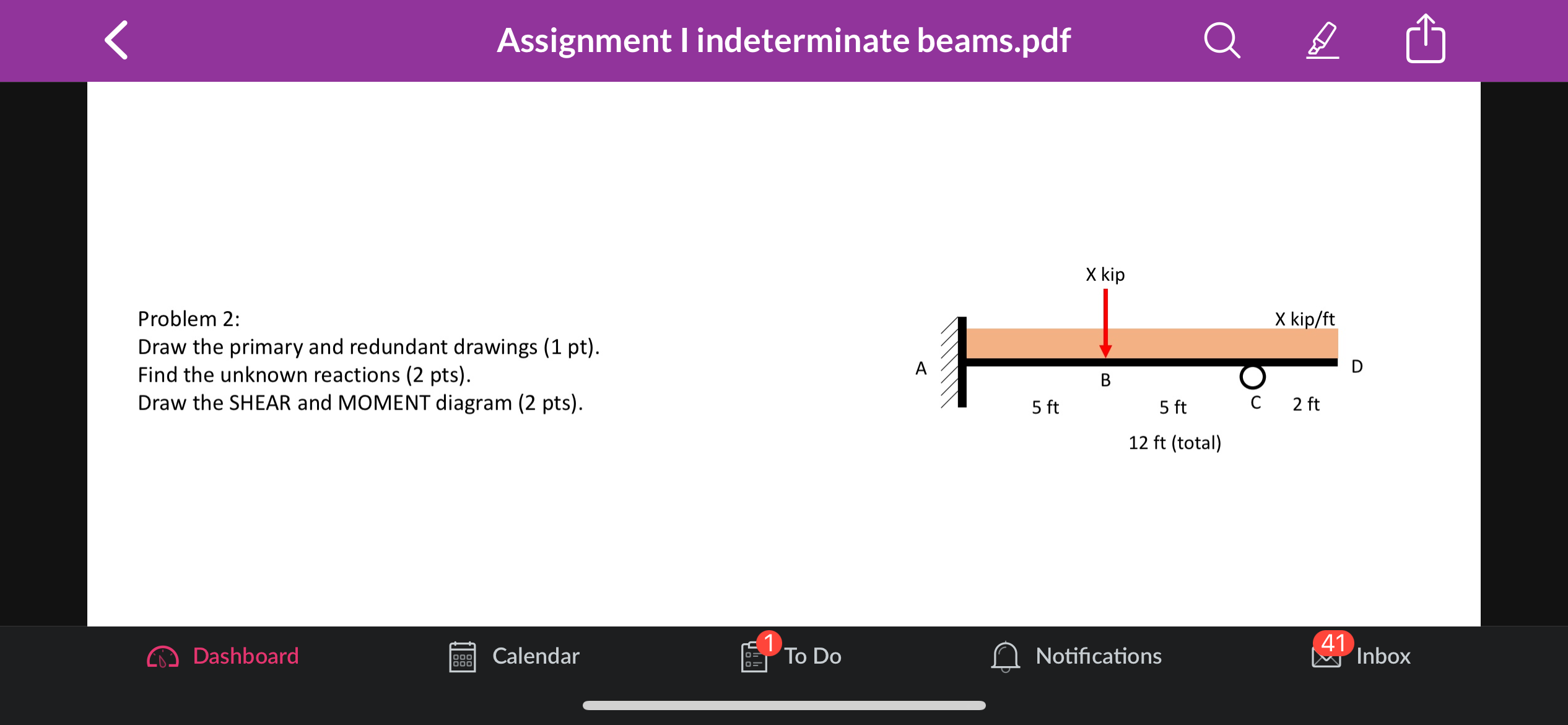 Problem 2 : Draw the primary and redundant