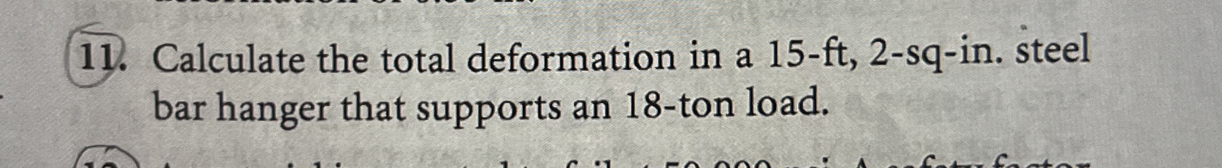 Calculate the total deformation in a 1 5 - f t ,