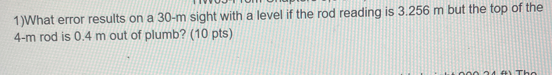 What error results on a 3 0 - m sight with a
