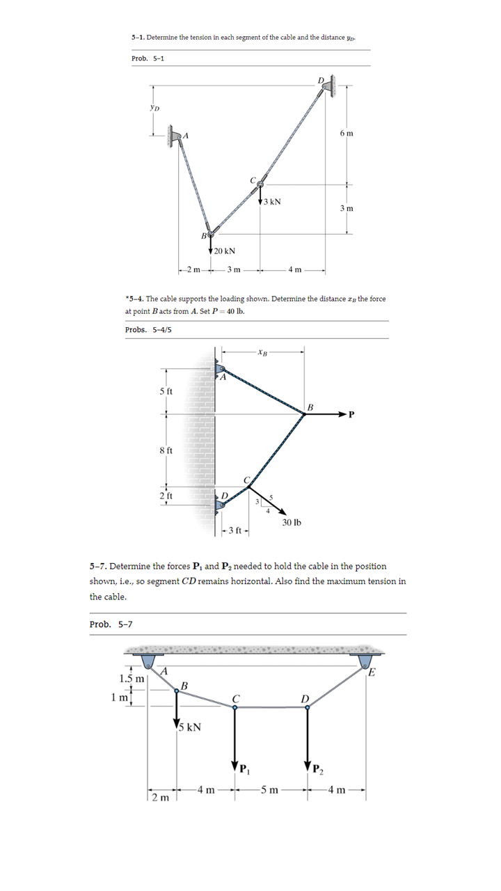 What does this mean 5 - 1 . Determine the tension