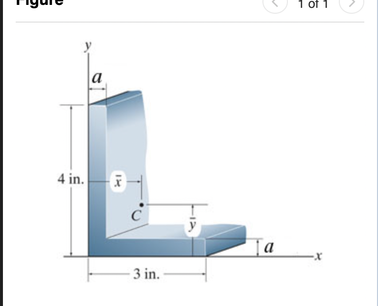 Locate the centroid x of the cross - sectional