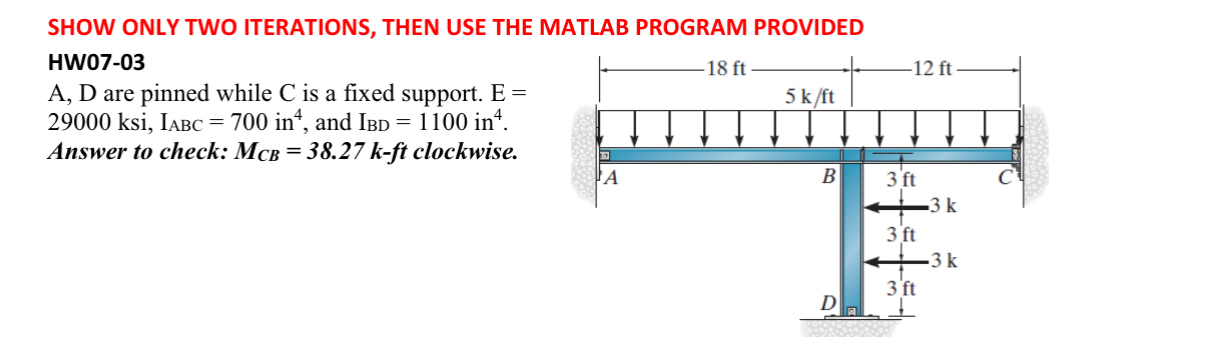 SHOW ONLY TWO ITERATIONS, THEN USE THE MATI AR