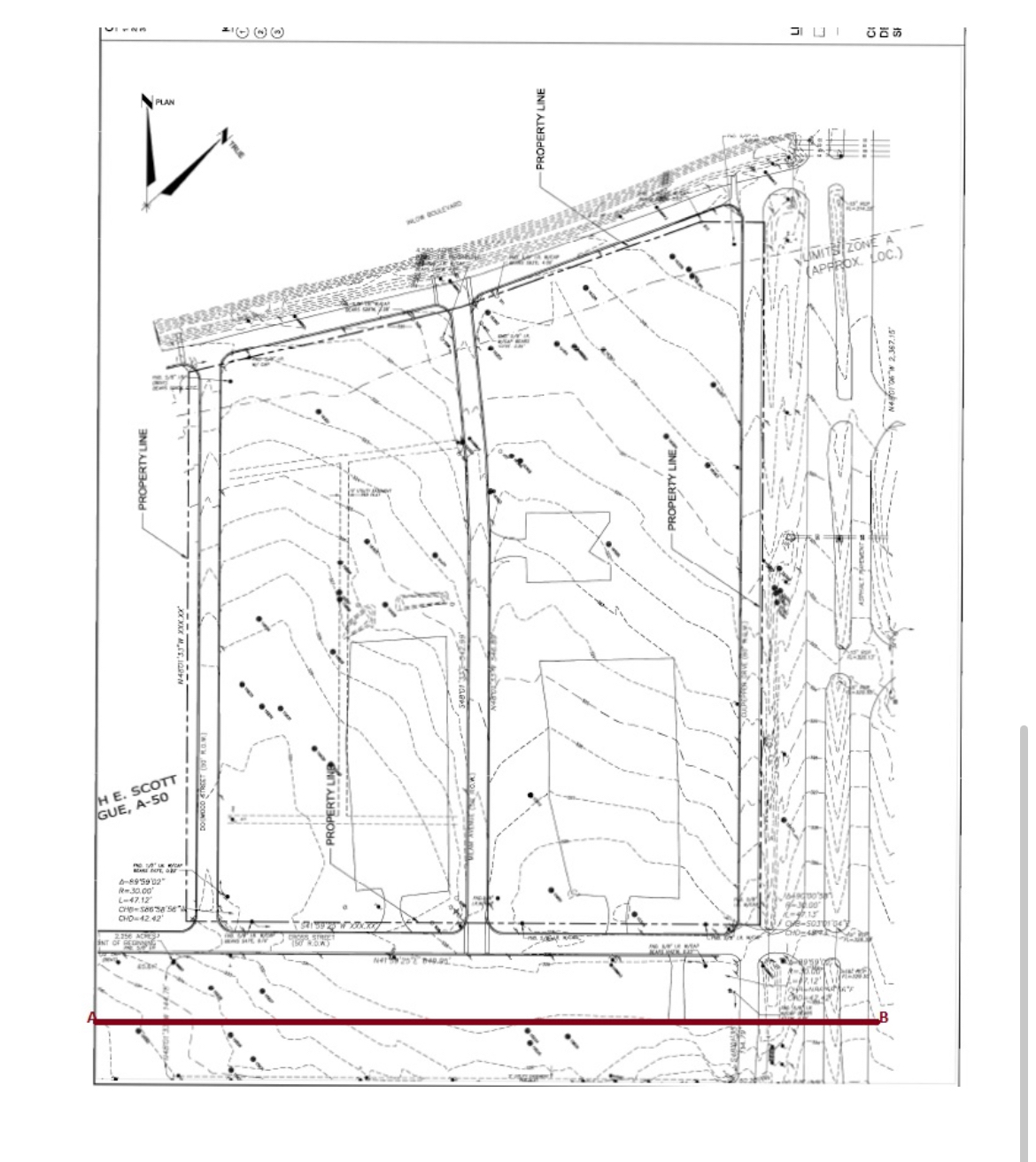 Using the contour maps provided, to lay out the
