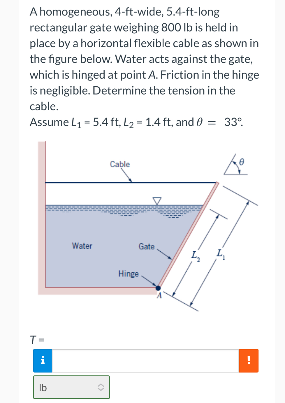 A homogeneous, 4 - ft - wide, 5 . 4 - ft - long