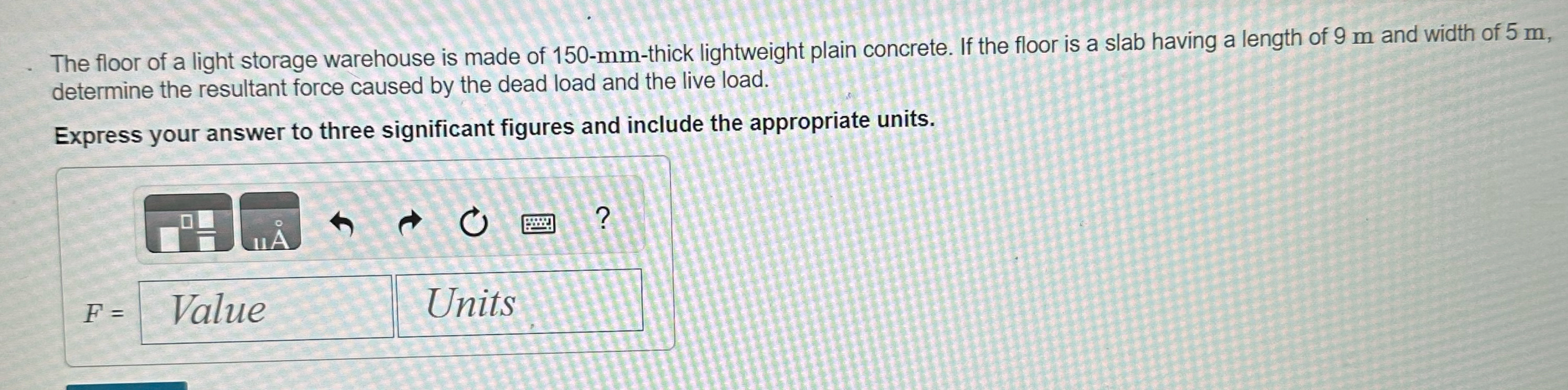 The floor of a light storage warehouse is made of