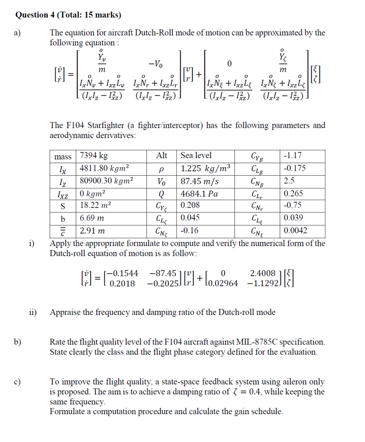 Detailed workings, all parts