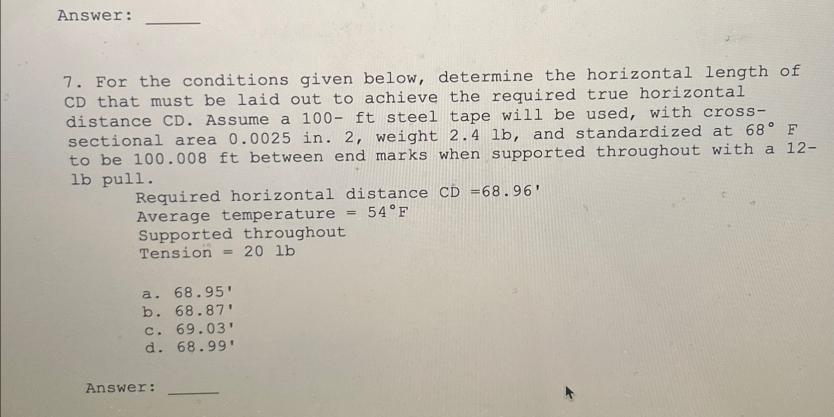 Answer: 7 . For the conditions given below,