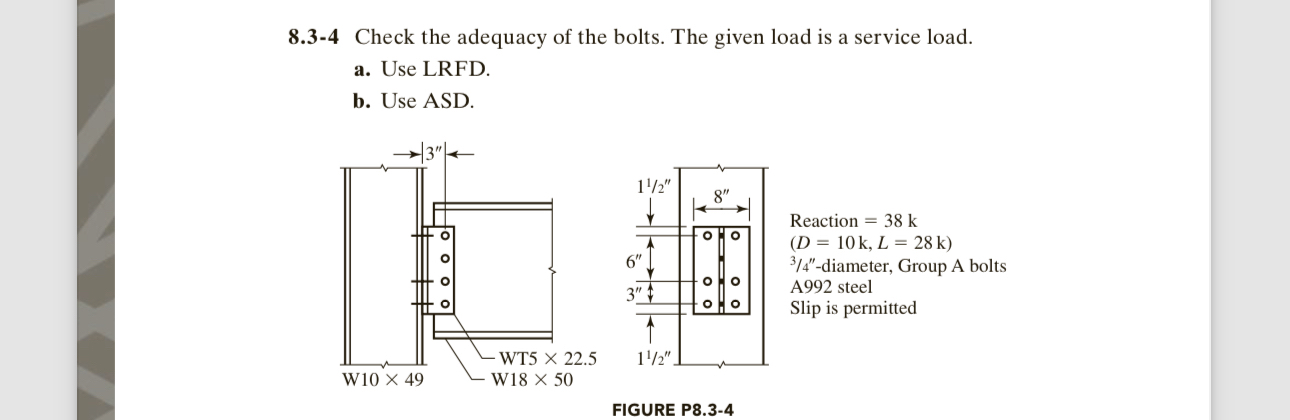 8 . 3 - 4 Check the adequacy of the bolts. The