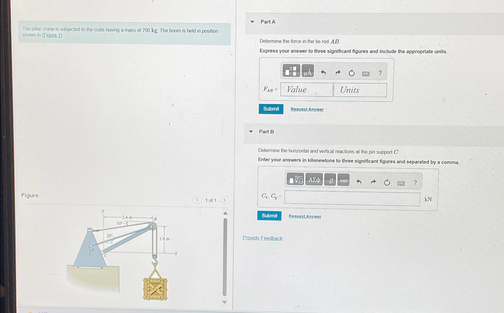 The pillar crane is subjected to the crate having