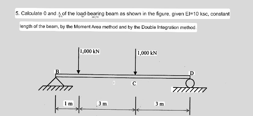 D C , m a x E I = 1 0 8 k s c Moment Area Double