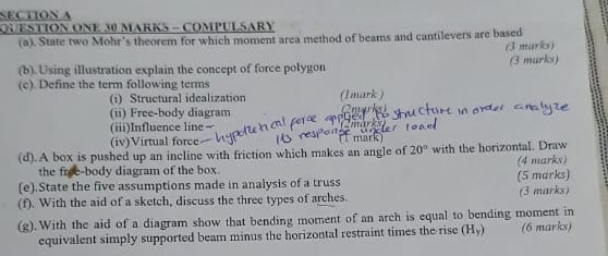 SFCTIONA O:ISTIONIONE. 3 0 MARKS - COMPULSARY ( a