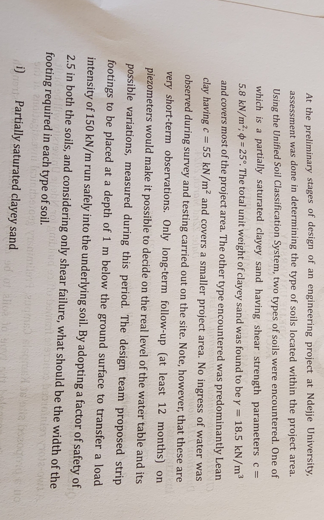 At the preliminary stages of design of an