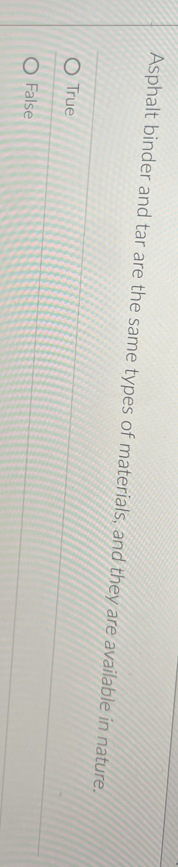 Asphalt binder and tar are the same types of