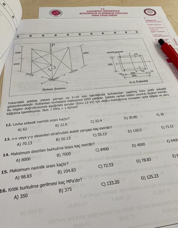 B B B B B B B s B B Sistem emas Yukar daki ekilde
