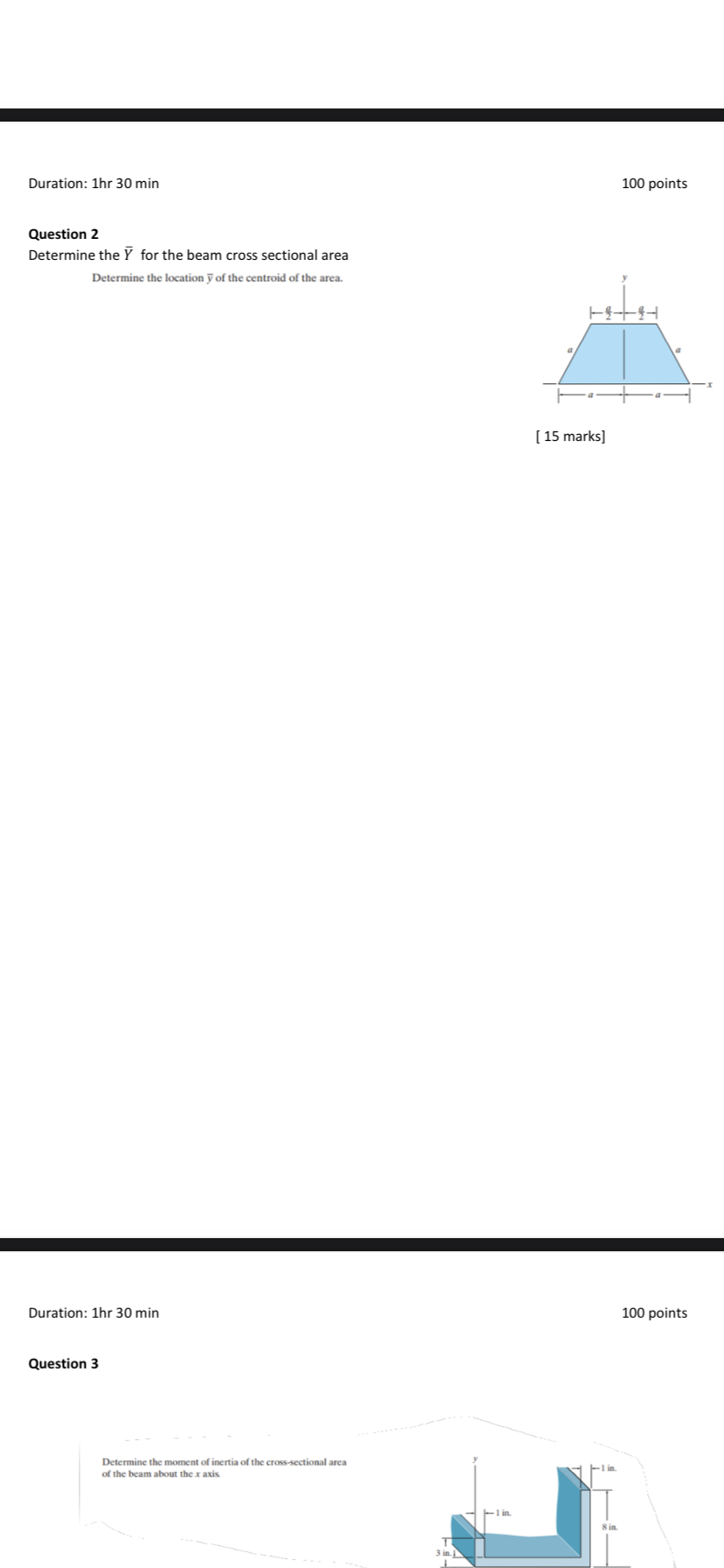 Duration: 1 h r 3 0 min 1 0 0 points Question 2