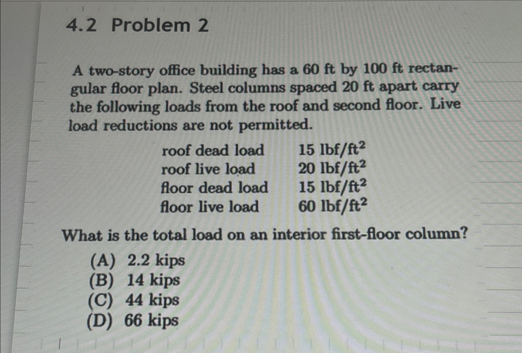 4 . 2 Problem 2 A two - story office building has