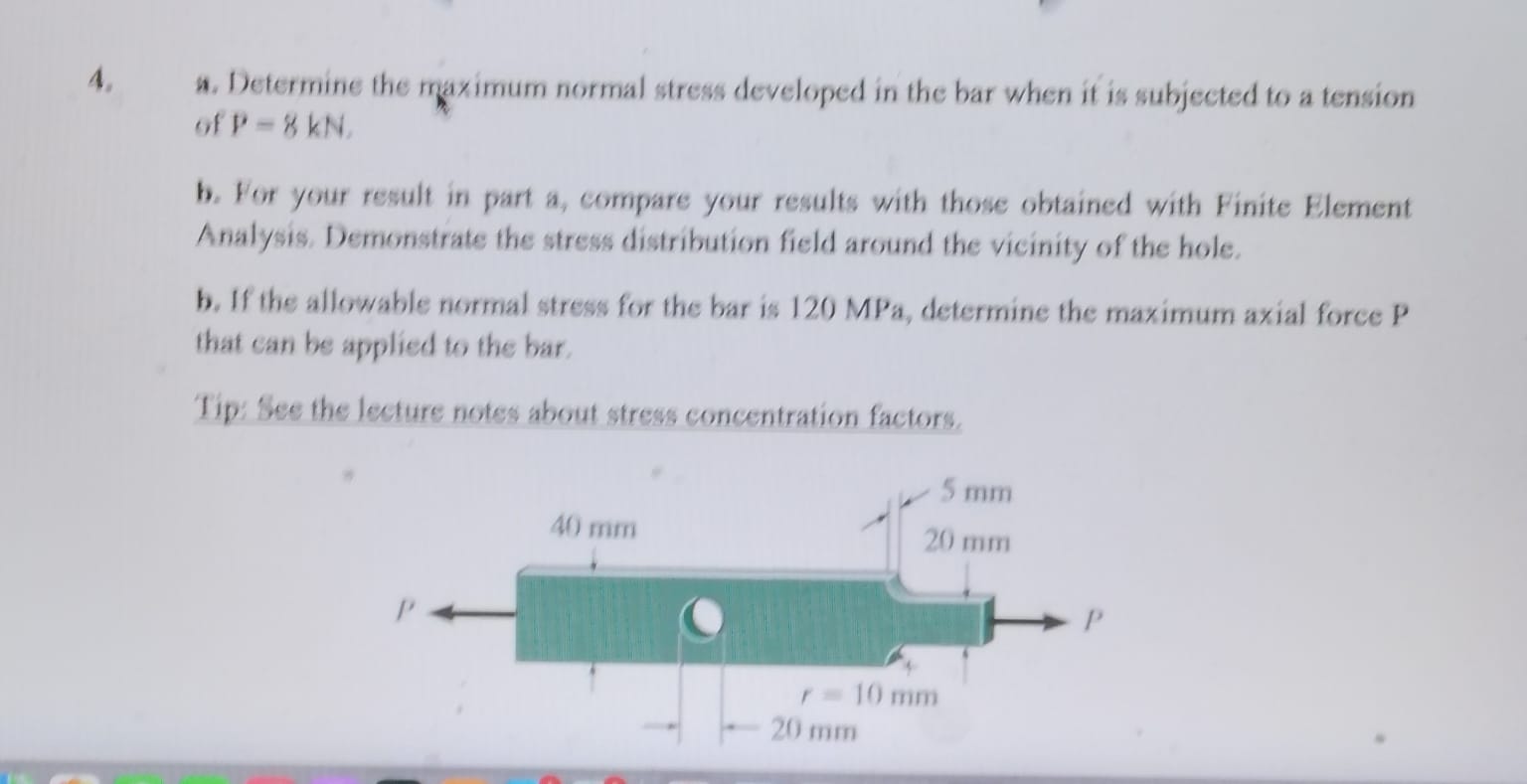 a . Determine the maximum normal stress developed