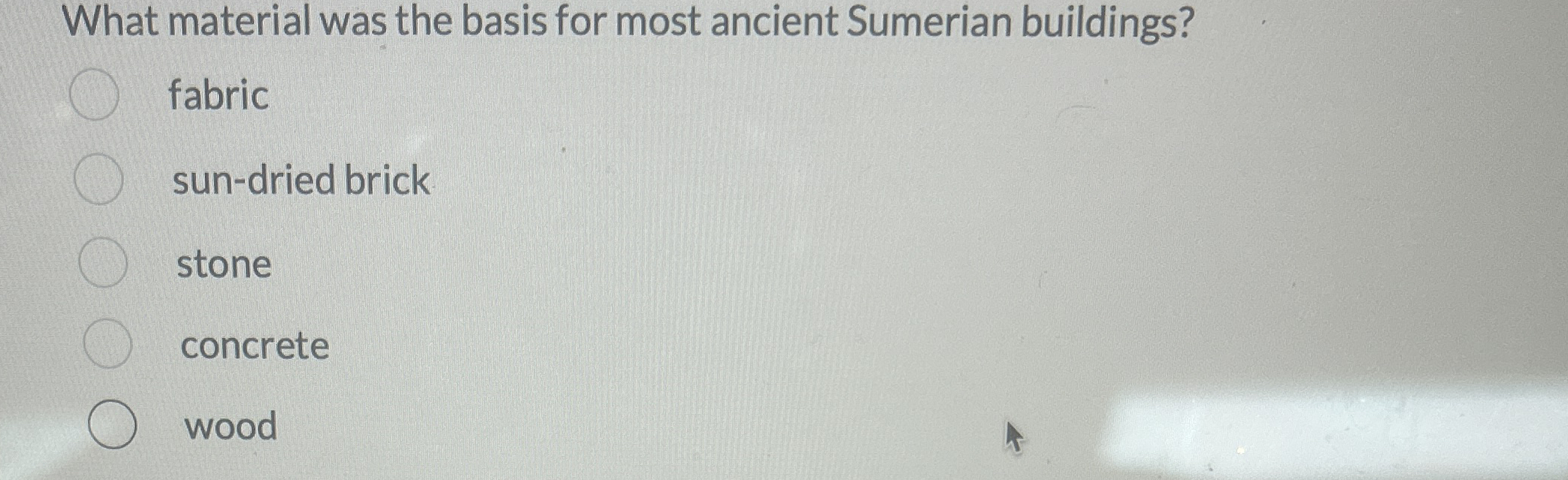 What material was the basis for most ancient