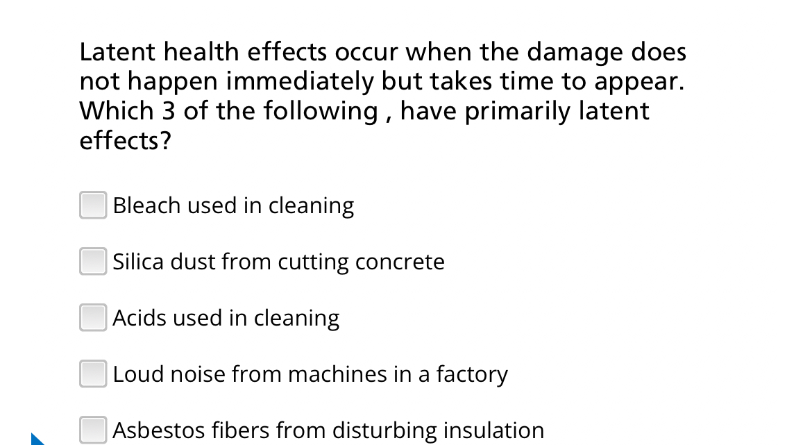 Latent health effects occur when the damage does