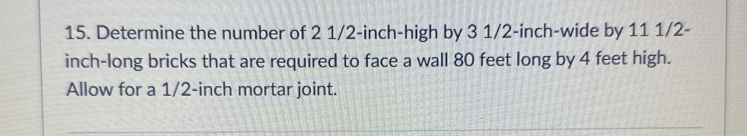 Determine the number of 2 1 2 - inch - high by 3