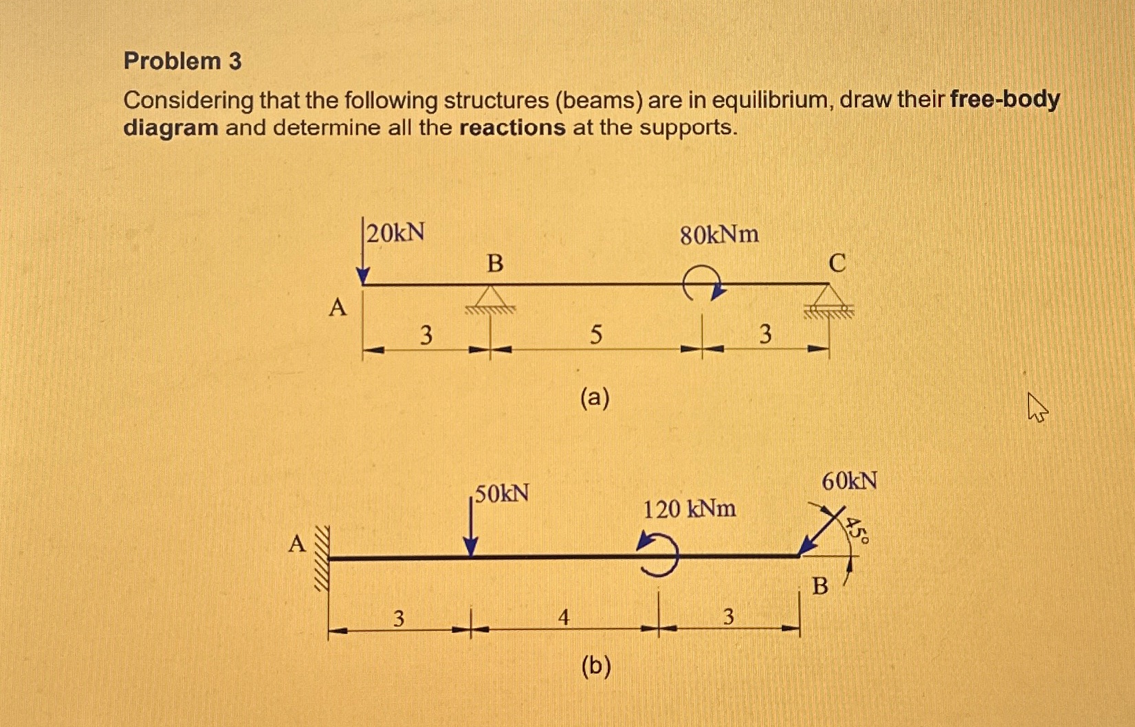 Problem 3 Considering that the following